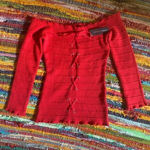 Off the shoulder sweater top